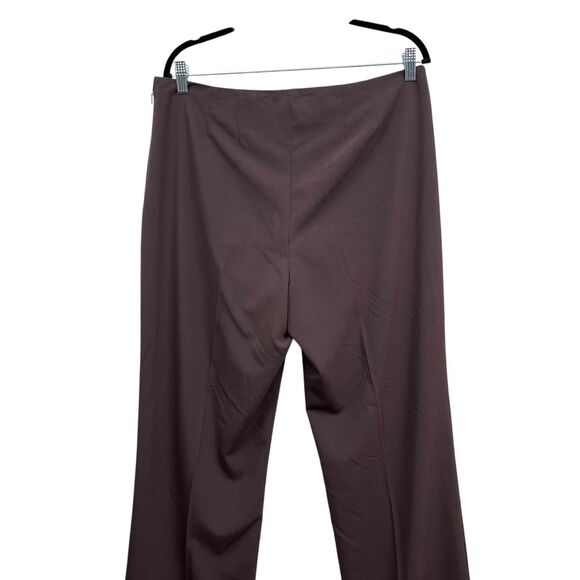 Evan Picone Women Trousers Dress Pants Stretch Straight Leg Side Zip Brown Sz 12 - Picture 4 of 7